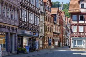 Restored half-timbered houses on the church square and in the adjoining Tanzwerderstrasse in the