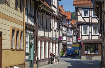 Ziegelstrasse in the historic old town centre of Hannoversch Münden. Hannoversch Münden, Lower