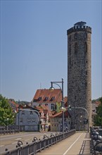 The Hagel Tower on the city centre side of the Fulda Bridge in Hannoversch Münden. Hannoversch