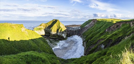 Cliffs over Flamborough Seawatch Observatory, Flamborough, Yorkshire, England, United Kingdom,