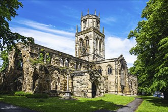 All Saints Church in Pontefract, Ruins, West Yorkshire, England, United Kingdom, Europe