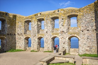 Brahehus castle ruins at Gränna, built by Per Brahe in 1637 and burnt down in 1708, Jönköping