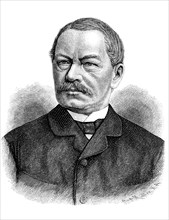 Gustav Freytag, 13 July 1816, 30 April 1895, a German writer, Historical, digital reproduction of