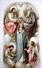 Holy picture for the month of May, from the life of Mary, Coronation of the Virgin Mary, 1905,