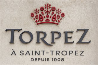 Logo of the French wine Torpez, named after the Roman officer Torpez, Saint Tropez,