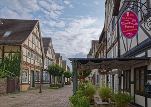 Münchhausenstadt Bodenwerder, Grosse Strasse in the historic old town, with half-timbered houses