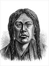 Indians, here a man of the Mexican Indians, illustration from 1880, Historical, historical, digital