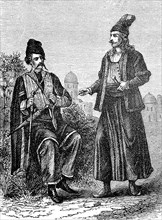 Men from Armenia, Armenians, in traditional traditional costume, around 1880, Historical, digital