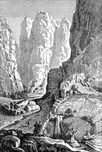 Ruins of Petra in Jordan in 1890 / Ruins of Petra in Jordan in 1890, Historical, digital