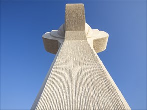 Stone sculpture, memorial, memorial to those killed in World War II, Vodice, Dalmatia, Croatia,