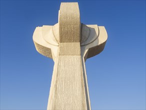 Stone sculpture, memorial, memorial to those killed in World War II, Vodice, Dalmatia, Croatia,