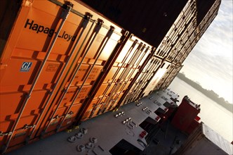 Hamburg, 19.10.2009, Container in the Port of Hamburg, Hamburg, Germany, Europe