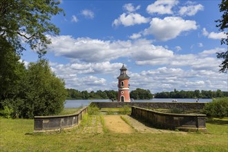 Lighthouse at the Fasanenschlösschen, Moritzburg, Moritzburg, Saxony, Germany, Europe