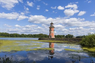 Lighthouse at the Fasanenschlösschen, Moritzburg, Moritzburg, Saxony, Germany, Europe