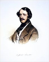 Raffaele Ferlotti (1819-1891), Italian baritone, Historic, digitally restored reproduction from a