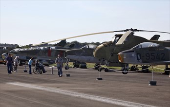 Berlin, 19.09.2009, Fighter jets and helicopters can be seen on the tarmac of the Bundeswehr Air