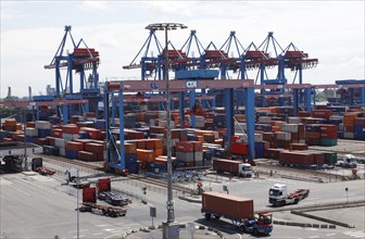 Hamburg, 19 June 2009, Container Terminal Altenwerder, Hamburger Hafen und Logistik AG, HHLA,