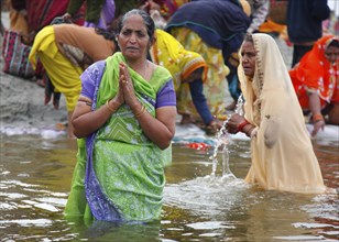 Allahabad, India, 20.01.2010, Hindus gather for the Magh Mela in Allahabad to take a holy dip at