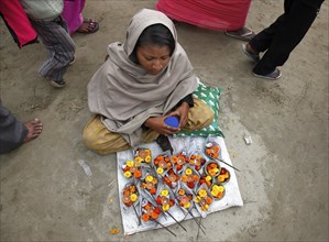 Allahabad, India, 20.01.2010, Hindus gather for the Magh Mela in Allahabad to take a holy dip at