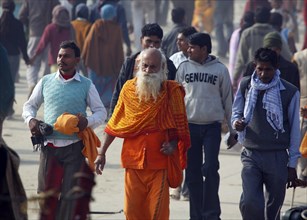 Allahabad, India, 20.01.2010, Hindus gather for the Magh Mela in Allahabad to take a holy dip at