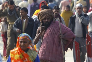 Allahabad, India, 20.01.2010, Hindus gather for the Magh Mela in Allahabad to take a holy dip at