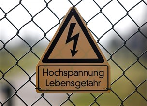 Lippendorf, 23.10.10, high voltage, danger to life, Lippendorf, Germany, Europe