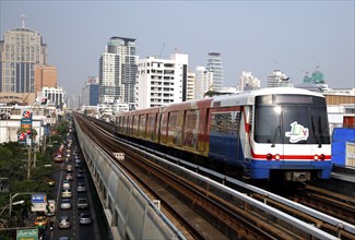 Bangkok, Thailand, 13.01.2010, Skytrain, Bangkok Mass Transit System, BTS, Bangkok, Thailand, Asia