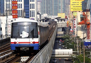 Bangkok, Thailand, 13.01.2010, Skytrain, Bangkok Mass Transit System, BTS, Bangkok, Thailand, Asia