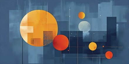 Minimalist illustration depicting visual language for harmony, AI generated