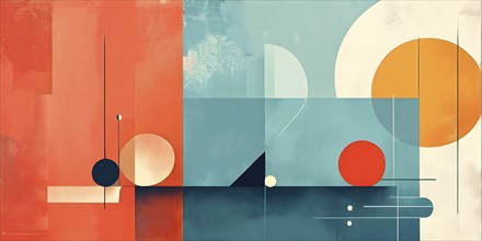 Minimalist illustration depicting visual language for harmony, AI generated