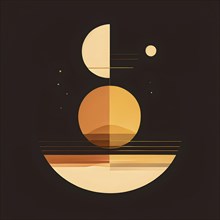 Minimalist illustration depicting visual language for harmony, AI generated