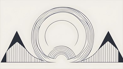 Minimalist illustration depicting visual language for harmony, AI generated