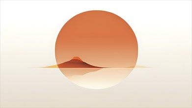 Minimalist illustration depicting visual language for harmony, AI generated
