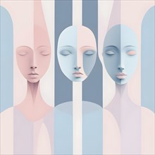 Minimalist illustration depicting visual language for harmony, AI generated