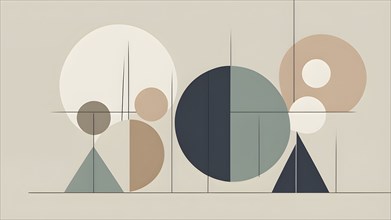 Minimalist illustration depicting visual language for harmony, AI generated