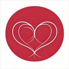 Abstract minimalist love themed wallpaper illustration, AI generated