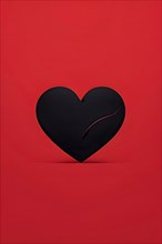 Abstract minimalist love themed wallpaper illustration, AI generated