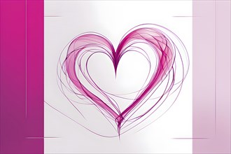 Abstract minimalist love themed wallpaper illustration, AI generated