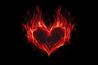 Abstract minimalist love themed wallpaper illustration, AI generated