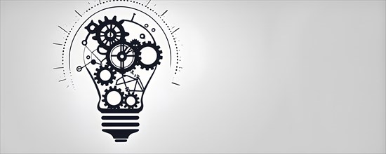 Minimalist wallpaper illustration depicting visual language for innovation, AI generated