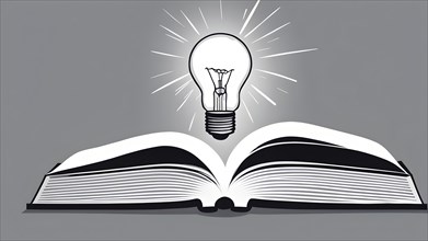 Minimalist wallpaper illustration depicting visual language for innovation, AI generated
