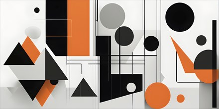 Minimalist wallpaper illustration depicting visual language for innovation, AI generated