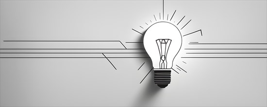 Minimalist wallpaper illustration depicting visual language for innovation, AI generated
