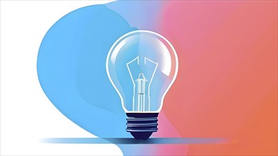 Minimalist wallpaper illustration depicting visual language for innovation, AI generated