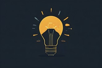 Minimalist wallpaper illustration depicting visual language for innovation, AI generated