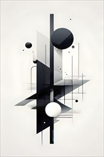 Minimalist wallpaper illustration depicting visual language for innovation, AI generated
