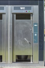 Public toilet block, WC at Bremen station square, Bremen, Germany, Europe