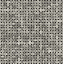 An intricate grayscale woven pattern with geometric shapes, resembling a fabric texture with