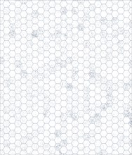 A minimalist and modern pattern featuring repetitive white hexagonal tiles with a subtle textured