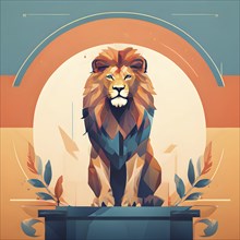 Minimalist illustration depicting visual language for success, AI generated